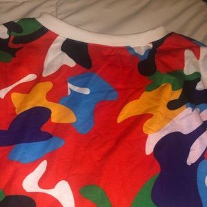 women’s camo long sleeve cropped shirt